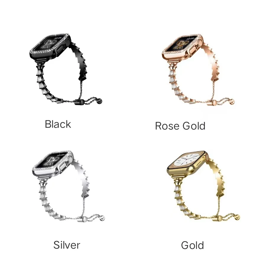 Diamond Stainless Steel for Apple watch band 44mm 45mm 42mm 41mm 38mm Metal Strap iWatch 8 7 6 5 4 SE Series 40mm Women Jewelry
Diamond Stainless Steel for Apple watch band 44mm 45mm 42mm 41mm 38mm Metal Strap iWatch 8 7 6 5 4 SE Series 40mm Women Jewelry