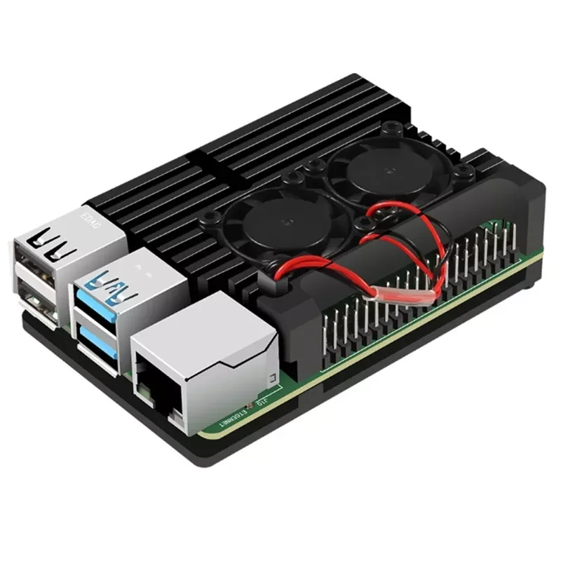 Алюминиевый Чехол для Raspberry Pi 4 с двойным охлаждающим вентилятором, металлический корпус, черный корпус для Raspberry Pi 4, Модель B
Алюминиевый Чехол для Raspberry Pi 4 с двойным охлаждающим вентилятором, металлический корпус, черный корпус для Raspberry Pi 4, Модель B