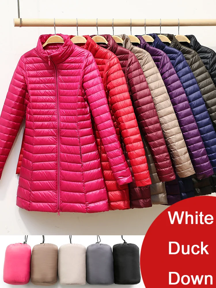 Duck Down Jacket Women New Stand Collar Long Puffy Winter Coat Female Quilted Parkas Ultralight Portable Down Coat 4XL
Duck Down Jacket Women New Stand Collar Long Puffy Winter Coat Female Quilted Parkas Ultralight Portable Down Coat 4XL