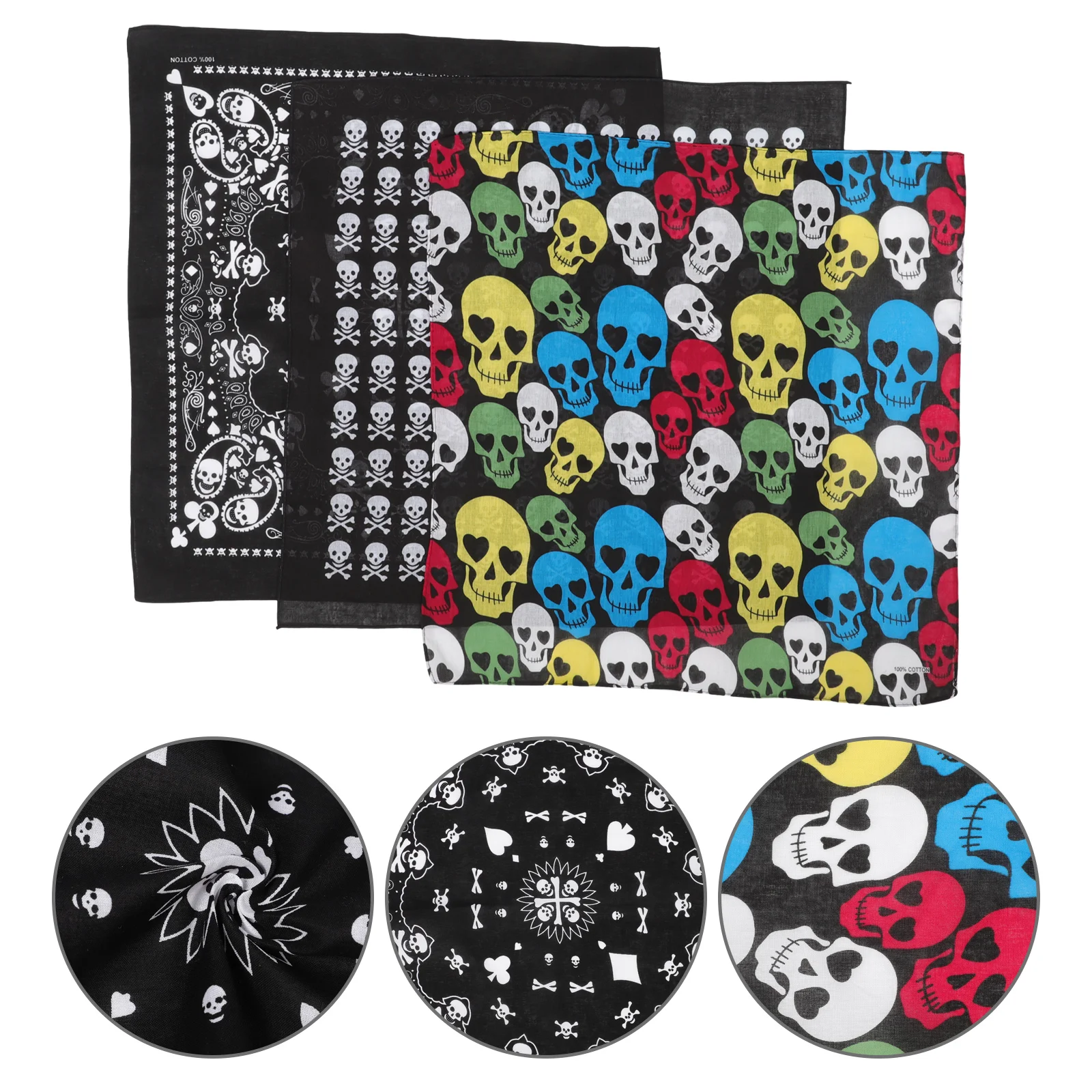 3 Pcs Costume Halloween Bandana Black Handkerchief Popularity Costumes Men Headband Cotton Bandanas
3 Pcs Costume Halloween Bandana Black Handkerchief Popularity Costumes Men Headband Cotton Bandanas
