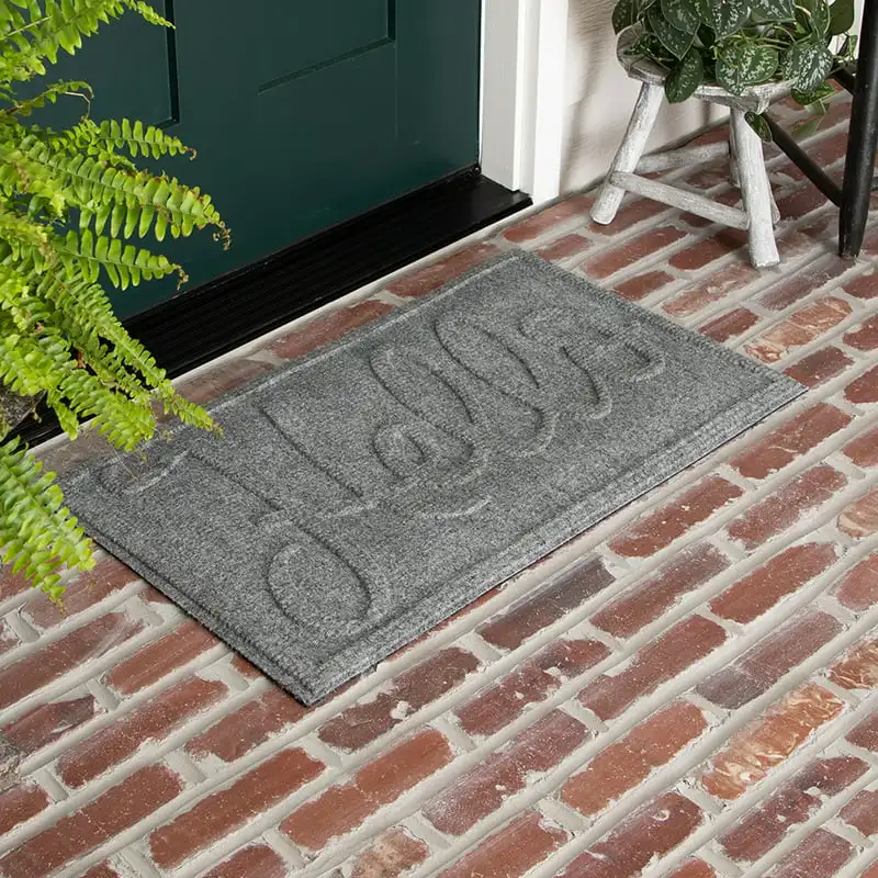 Chic Gray 18"x30" Solid Polyester Outdoor Doormat - Long-Lasting, Easy to Clean Durable Design.
Chic Gray 18"x30" Solid Polyester Outdoor Doormat - Long-Lasting, Easy to Clean Durable Design.