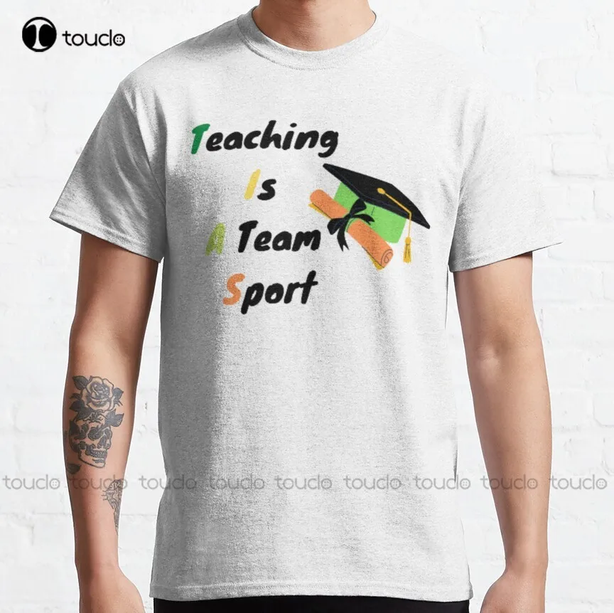 Teaching Is A Team Sport Classic T-Shirt Womens Casual Shirts Tee T Shirts Digital Printing Harajuku Streetwear New Popular
Teaching Is A Team Sport Classic T-Shirt Womens Casual Shirts Tee T Shirts Digital Printing Harajuku Streetwear New Popular