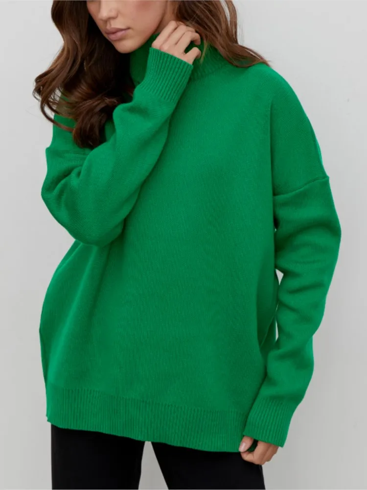 Xiktop 2022 Autumn Winter Women Turtleneck Thick Warm Pullover Top Oversized Casual Loose Knitted Sweater Jumper Female Pull
Xiktop 2022 Autumn Winter Women Turtleneck Thick Warm Pullover Top Oversized Casual Loose Knitted Sweater Jumper Female Pull