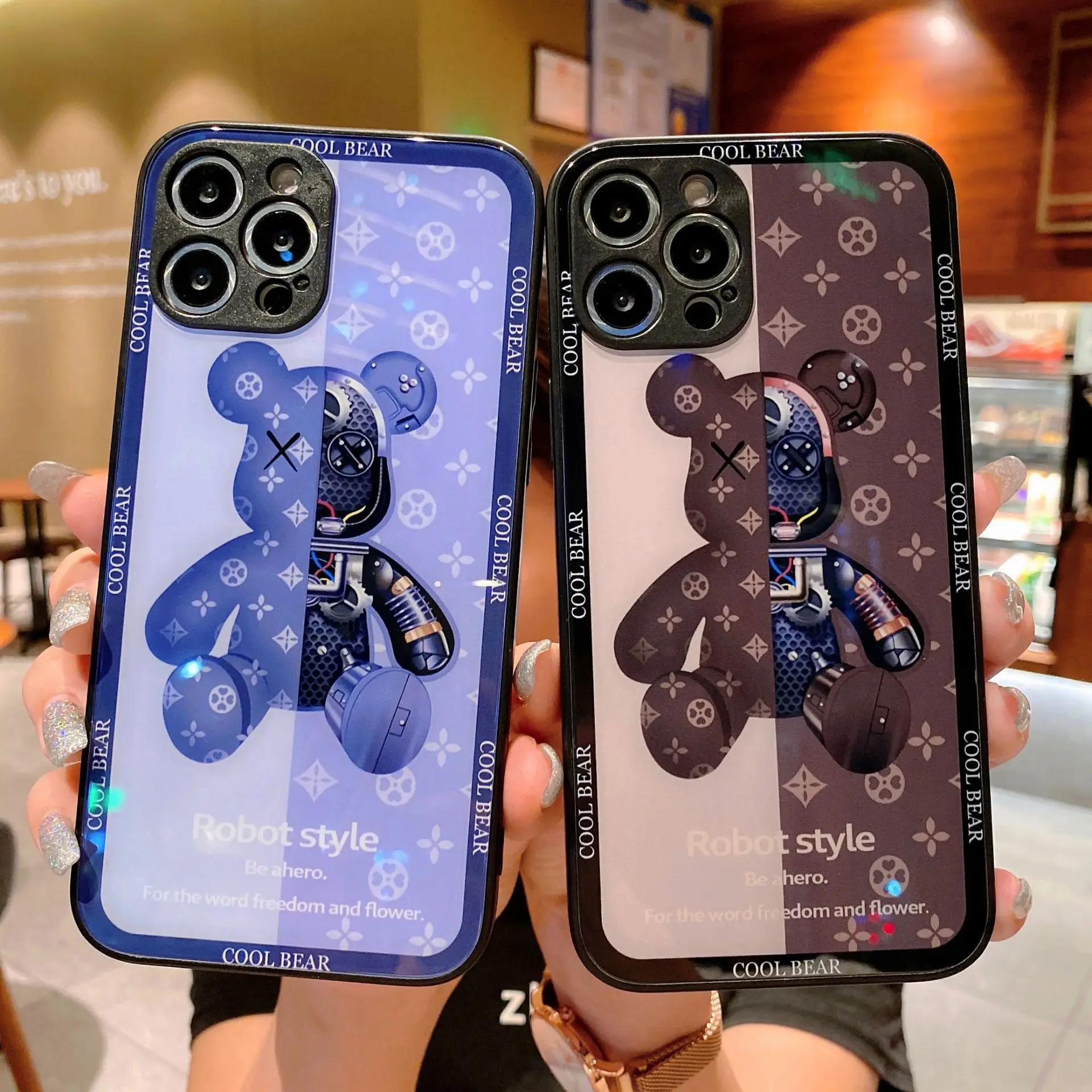 Luxury Glass Shockproof Protective Phone Case For IPhone 14 13 12 11 Pro Max Mini X XS XR 7 8 Plus 2022 Violent Bear Pattern
Luxury Glass Shockproof Protective Phone Case For IPhone 14 13 12 11 Pro Max Mini X XS XR 7 8 Plus 2022 Violent Bear Pattern