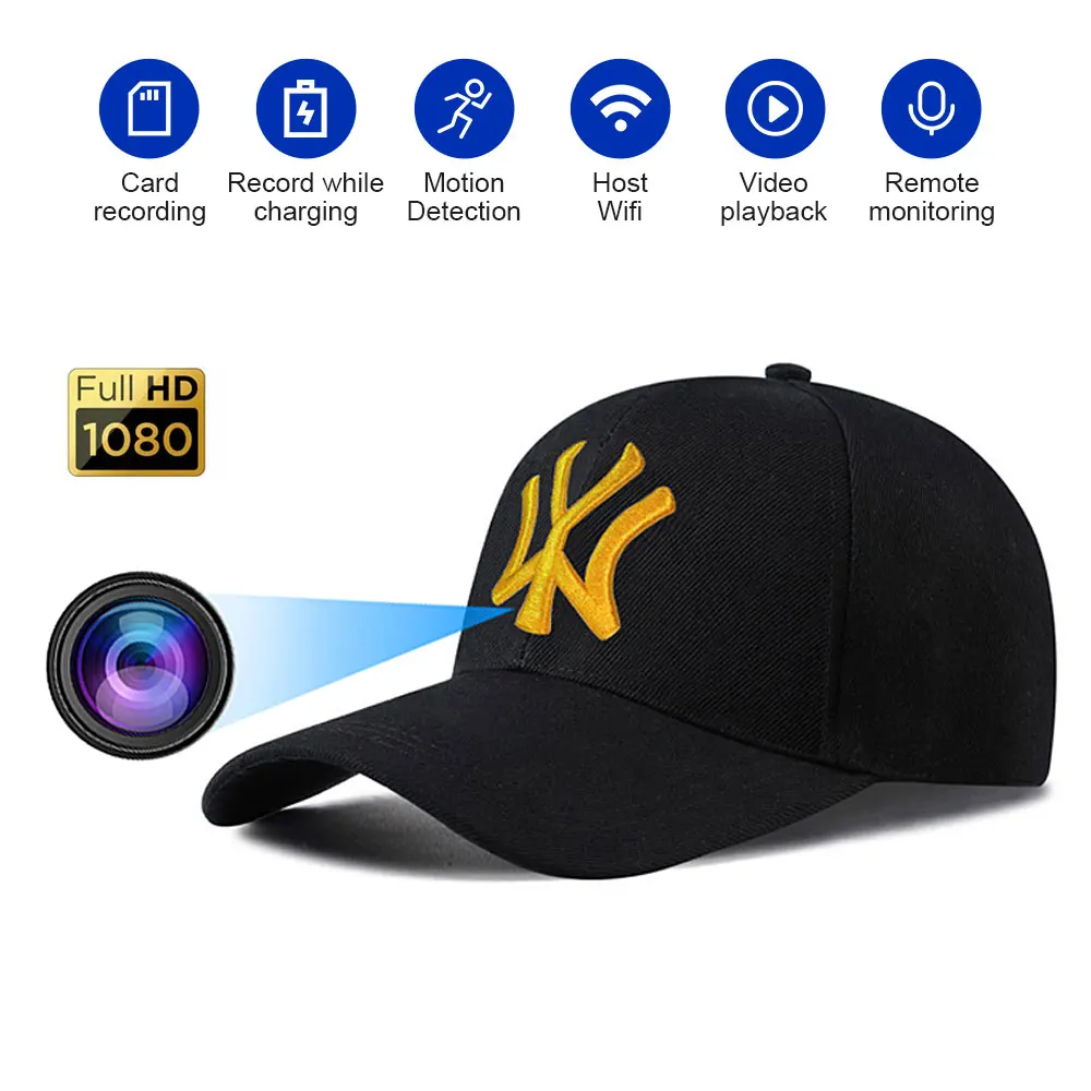 HD 1080P Wearable Baseball Hat Camera Real-time Video& Audio Recording Caps Wifi Camera For Outdoors Travel Evidence Recording
HD 1080P Wearable Baseball Hat Camera Real-time Video& Audio Recording Caps Wifi Camera For Outdoors Travel Evidence Recording