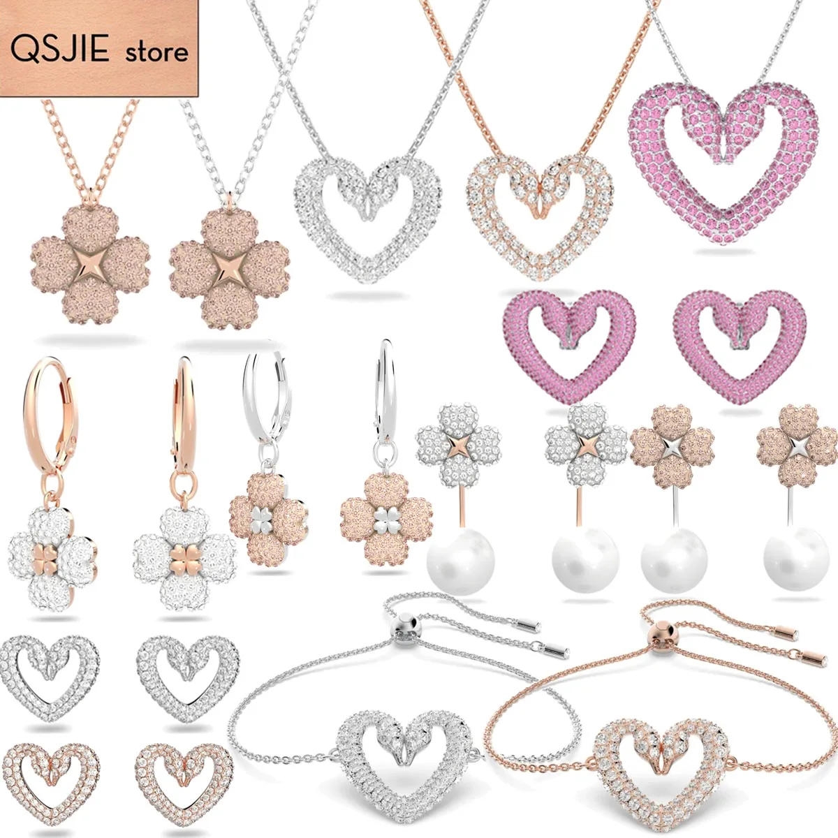 Swa 2022 New Original Luxury Women's Jewelry Sets LAISHA Clover Pearl Jewelry Necklace Earrings Bracelet Romantic Gift For Women
Swa 2022 New Original Luxury Women's Jewelry Sets LAISHA Clover Pearl Jewelry Necklace Earrings Bracelet Romantic Gift For Women