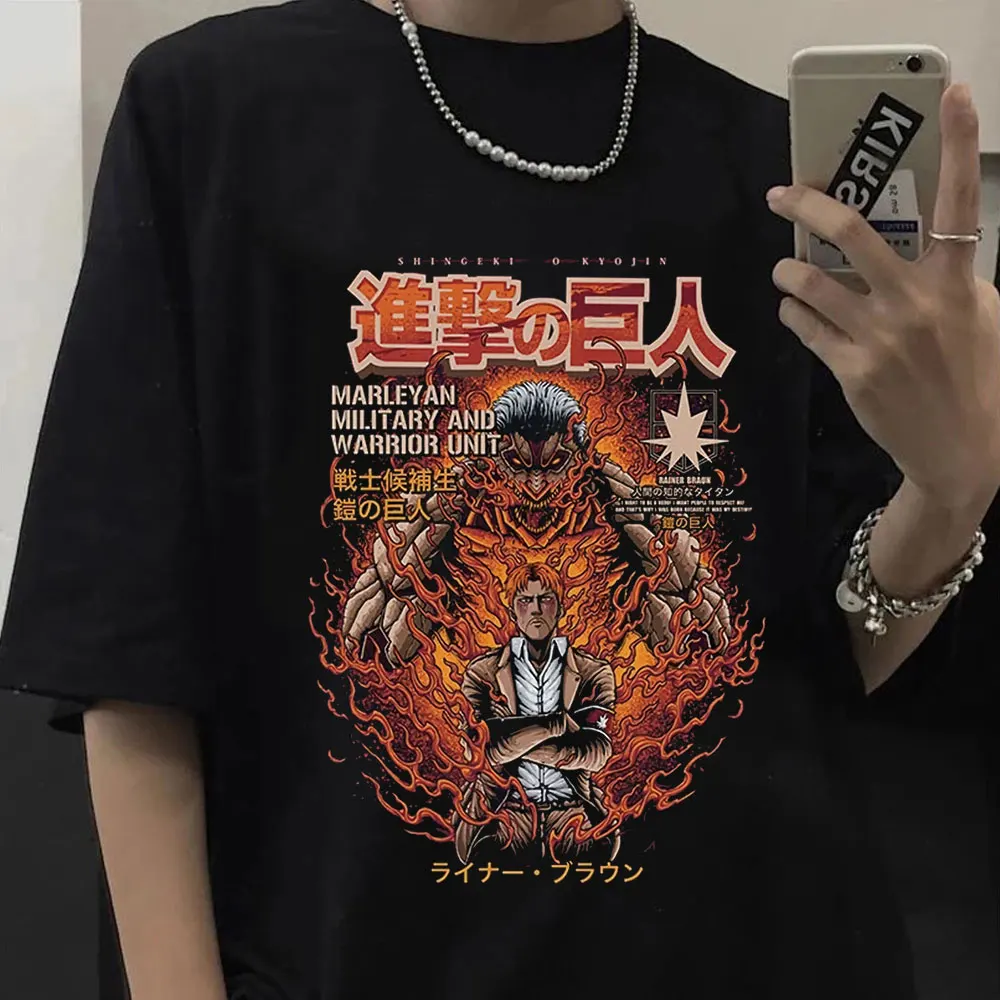 Japanese Anime Attack on Titan Men's T-shirts Levi·Ackerman Eren Yeager Tops Summer Harajuku Loose Graphic Short Sleeve T Shirt
Japanese Anime Attack on Titan Men's T-shirts Levi·Ackerman Eren Yeager Tops Summer Harajuku Loose Graphic Short Sleeve T Shirt