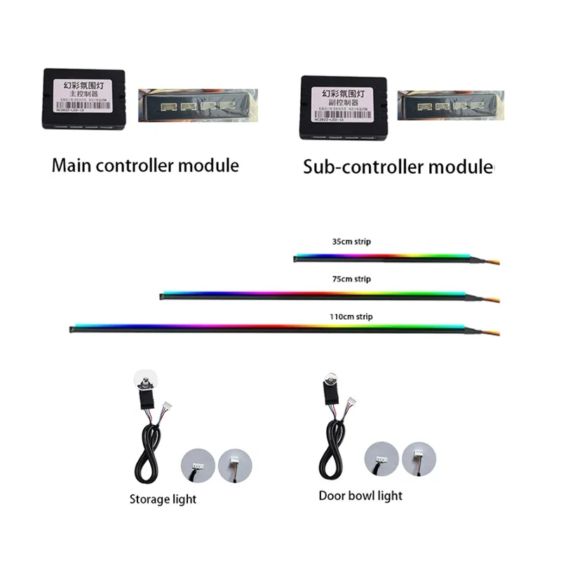 

Symphony Ambient Light Parts Main Sub Controller 35cm 75cm 110cm Light Strip Storage Lamp Door Light Streamer Rainbow 3 Pins