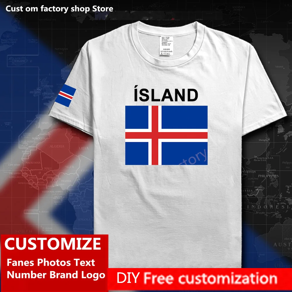 Iceland Country Flag T shirt Custom Jersey Fans Name Number Brand LOGO Cotton T-shirts Men Women Loose Casual Sports T-shirt
Iceland Country Flag T shirt Custom Jersey Fans Name Number Brand LOGO Cotton T-shirts Men Women Loose Casual Sports T-shirt