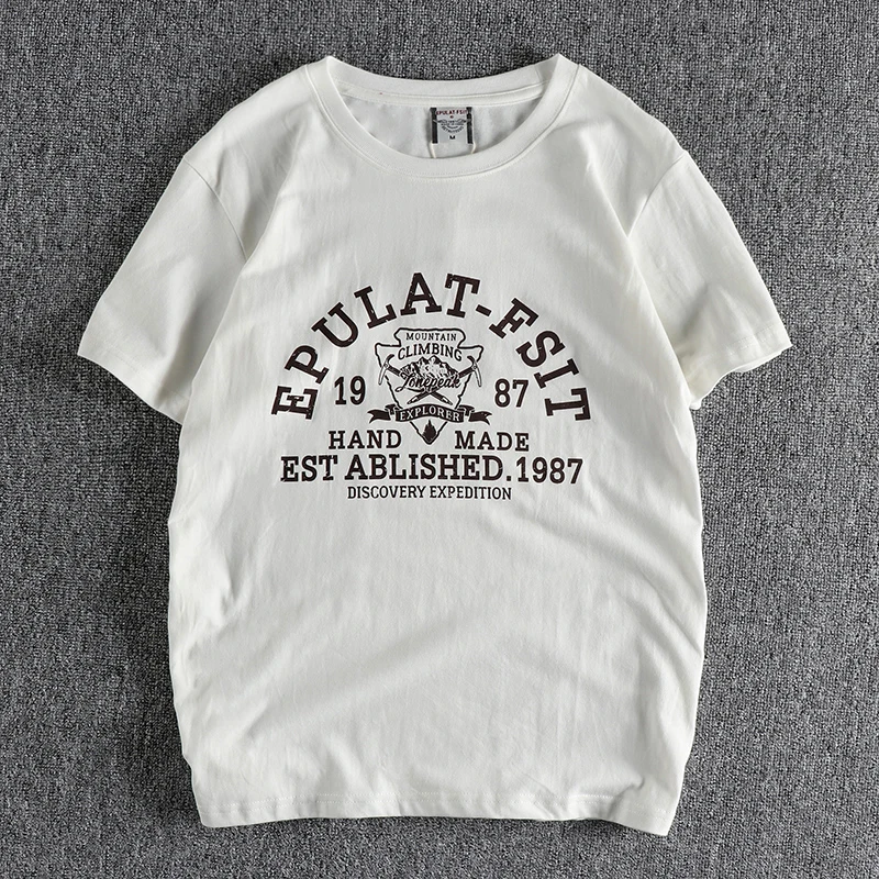 Summer new niche vintage alphabet print short sleeve men's T-shirt washed in ground wool cotton comfortable crewneck leggings ha
Summer new niche vintage alphabet print short sleeve men's T-shirt washed in ground wool cotton comfortable crewneck leggings ha