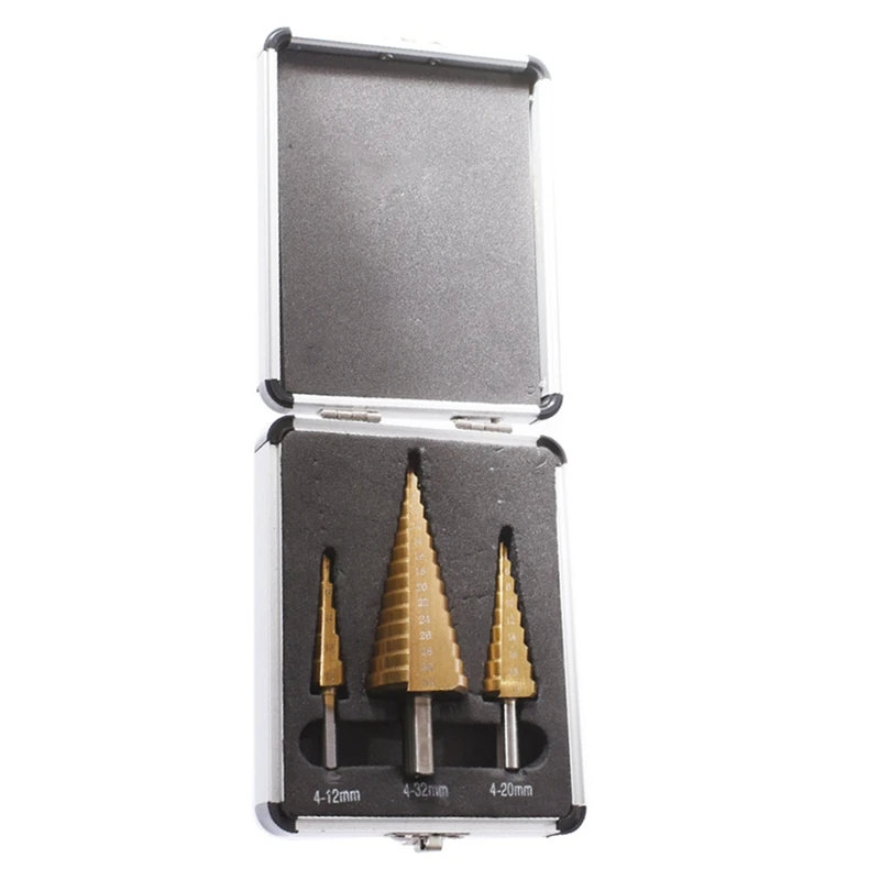 Best Step Drill Bits 4-12Mm 4-20Mm 4-32Mm HSS Straight Slot Titanium Coated Wood Metal Hole Saw, Power Tool Drill Bit Set
Best Step Drill Bits 4-12Mm 4-20Mm 4-32Mm HSS Straight Slot Titanium Coated Wood Metal Hole Saw, Power Tool Drill Bit Set