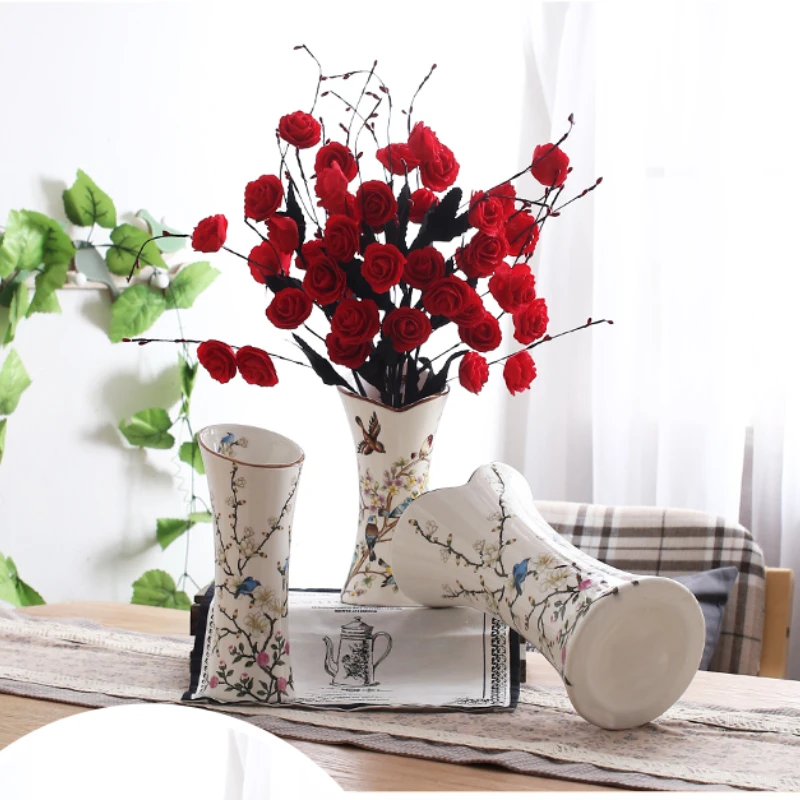 Living Room Tabletop Vase Ornament Ceramic Watering Flower Arrangement Decorative Crafts Flower Pot Indoor Home Decoration
Living Room Tabletop Vase Ornament Ceramic Watering Flower Arrangement Decorative Crafts Flower Pot Indoor Home Decoration