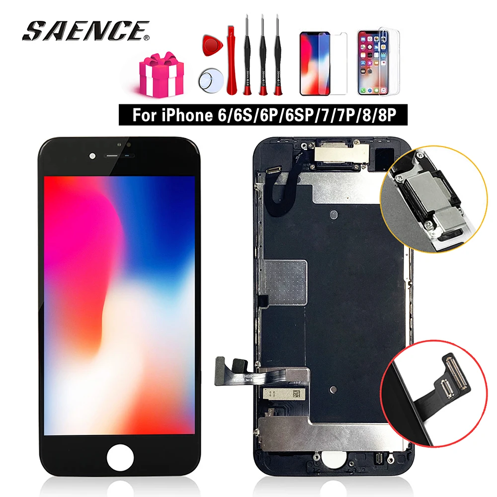 AAA+++ LCD Full Assembly For iPhone 6 6S 7 8 Plus Touch Glass Screen Display LCD Digitizer Replacement+Front Camera+Ear Speaker
AAA+++ LCD Full Assembly For iPhone 6 6S 7 8 Plus Touch Glass Screen Display LCD Digitizer Replacement+Front Camera+Ear Speaker