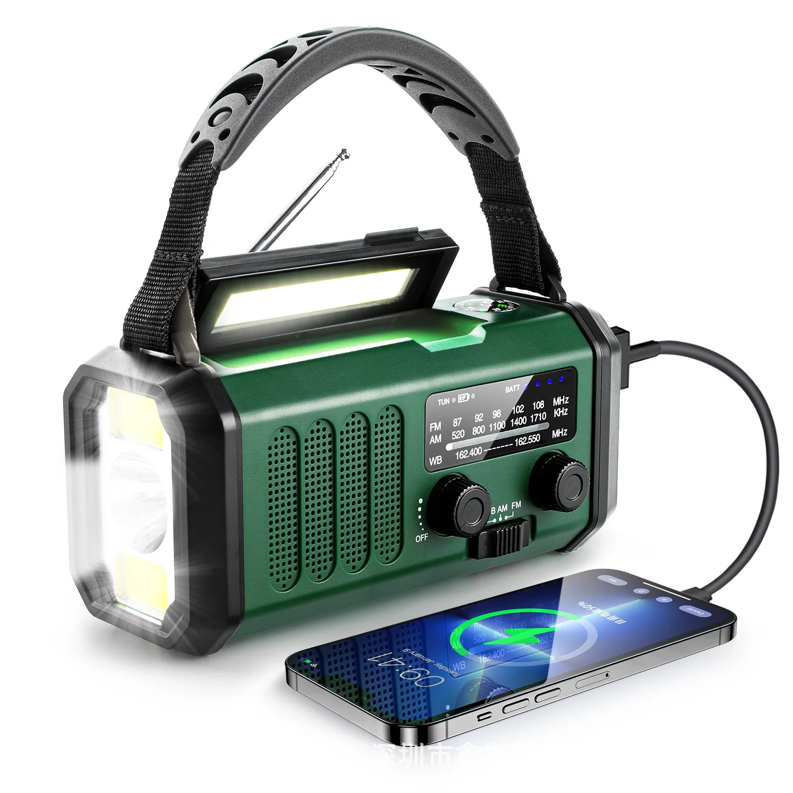LED Portable Radio AM/FM/WB 10000mAh Solar Radio Charger Flashlight Reading Lamp Solar Emergency Radio Type-C Charging SOS Alarm
LED Portable Radio AM/FM/WB 10000mAh Solar Radio Charger Flashlight Reading Lamp Solar Emergency Radio Type-C Charging SOS Alarm