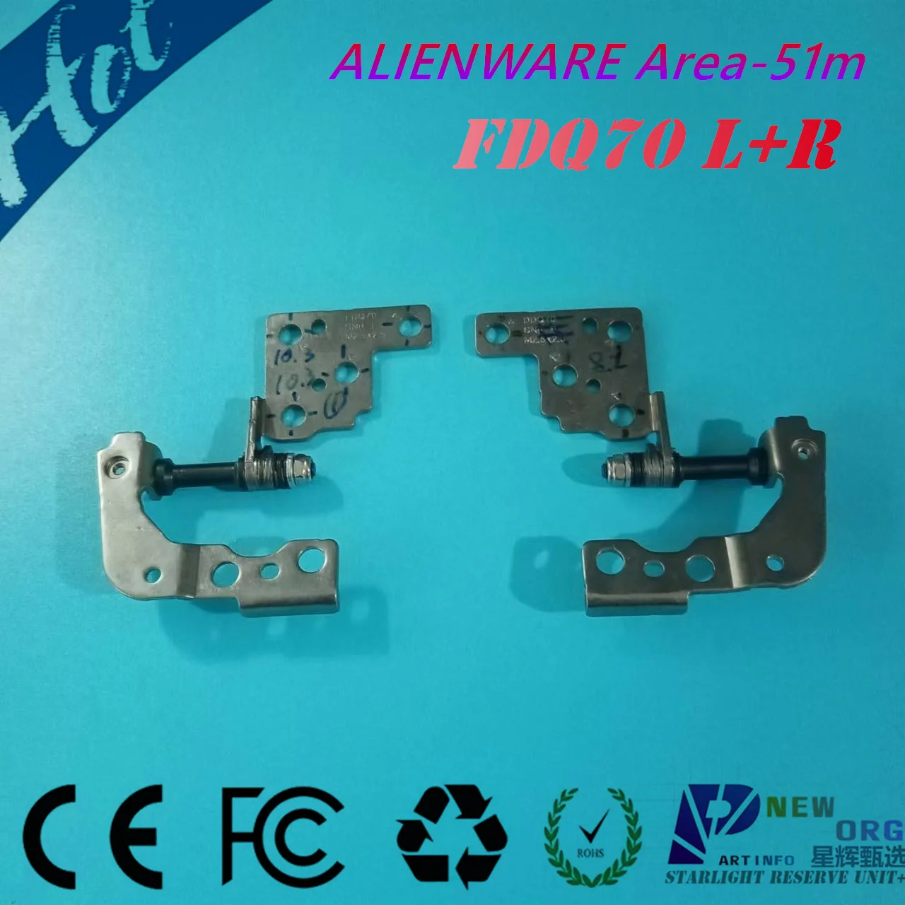 Brand New ORG Laptop Hinges For DELL ALIENWARE AREA 51M R2 51m-AREA Series left and right FDQ70
Brand New ORG Laptop Hinges For DELL ALIENWARE AREA 51M R2 51m-AREA Series left and right FDQ70