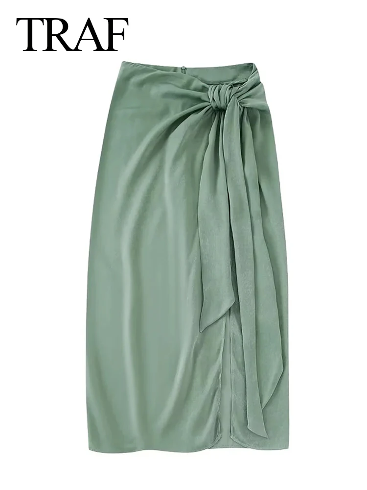 TRAF Premium Elegant Versatile Grey Bean Green Ladies Skirt Skin-Friendly Comfortable Waist Pleated Hem Slit Women's Skirt
TRAF Premium Elegant Versatile Grey Bean Green Ladies Skirt Skin-Friendly Comfortable Waist Pleated Hem Slit Women's Skirt