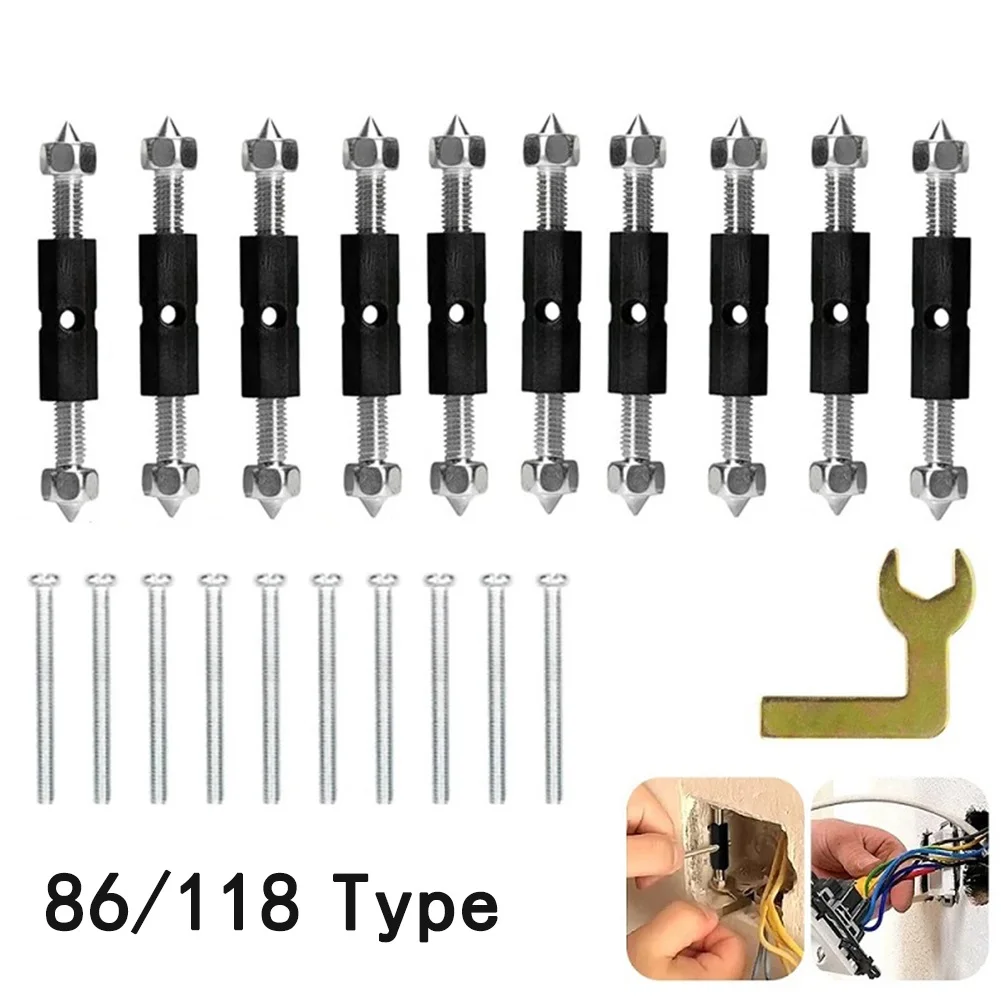 10 Pairs 86/118 Type Repair Lod Wall Switch Cassette Case Damage Repair Tool Adjustable Length Bracket Lever Socket Screw
10 Pairs 86/118 Type Repair Lod Wall Switch Cassette Case Damage Repair Tool Adjustable Length Bracket Lever Socket Screw