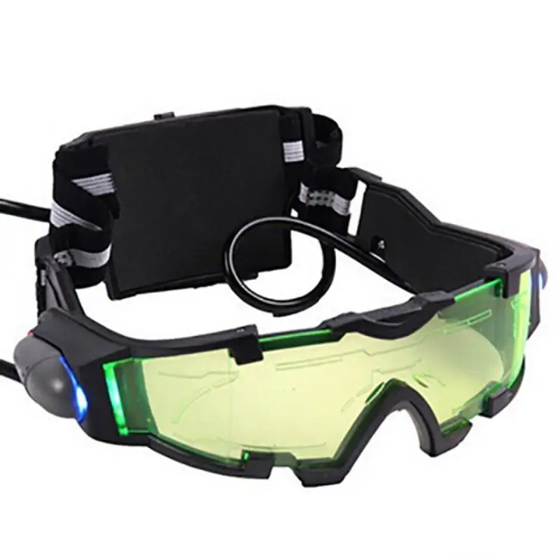

Головные противоударные очки с искусственным ветряным песком, очки общего назначения, петарды, очки ночного видения, используют 4 батарейки AAA