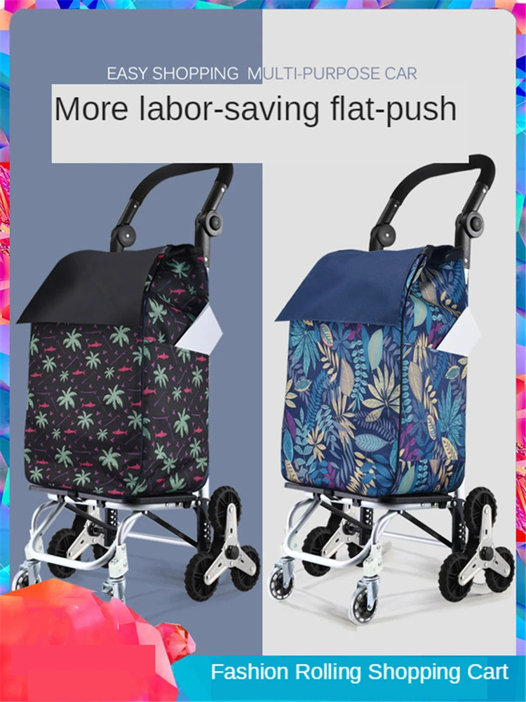 Folding Shopping Cart Portable Grocery Cart with 6-Wheels Stair Climbing Trolley Aluminum Frame and Removable Waterproof Bag
Folding Shopping Cart Portable Grocery Cart with 6-Wheels Stair Climbing Trolley Aluminum Frame and Removable Waterproof Bag