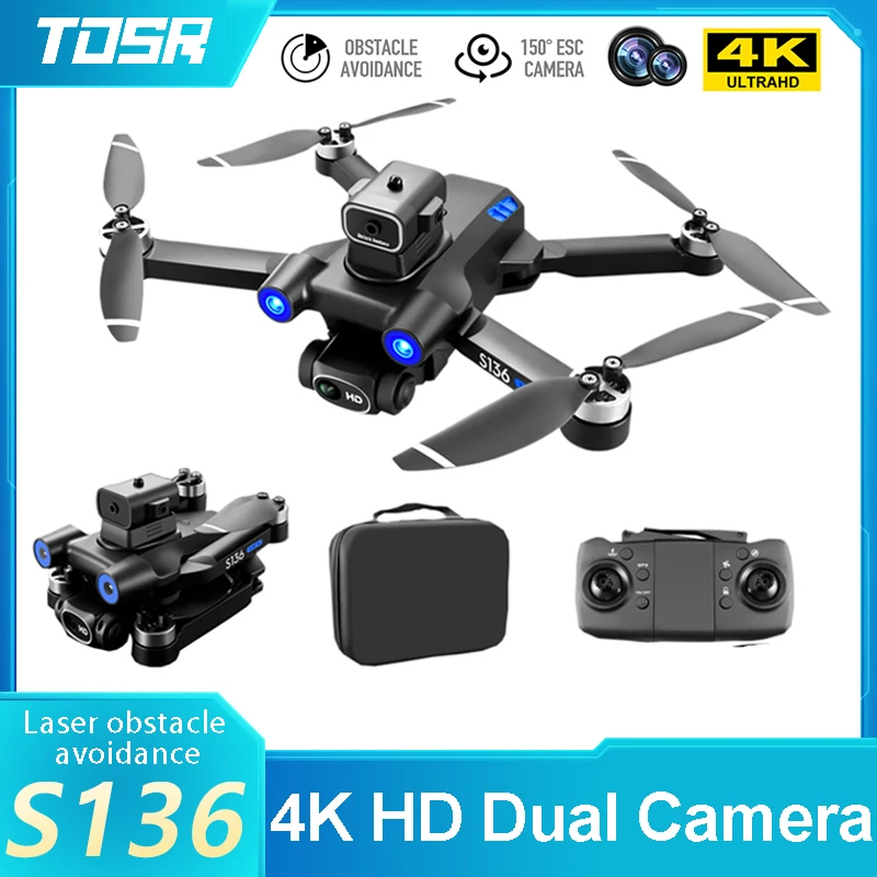 Дрон TOSR S136 4K HD с двойной камерой, профессиональный лазерный вертолет для обхода препятствий, GPS, бесщеточный складной Квадрокоптер, игрушка в подарок
Дрон TOSR S136 4K HD с двойной камерой, профессиональный лазерный вертолет для обхода препятствий, GPS, бесщеточный складной Квадрокоптер, игрушка в подарок