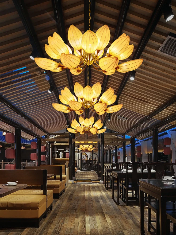 New Chinese Lotus Chandelier Living Room and Hotel Lobby Zen Tea Room Temple Buddhist Hall Restaurant Balcony Restaurant
New Chinese Lotus Chandelier Living Room and Hotel Lobby Zen Tea Room Temple Buddhist Hall Restaurant Balcony Restaurant