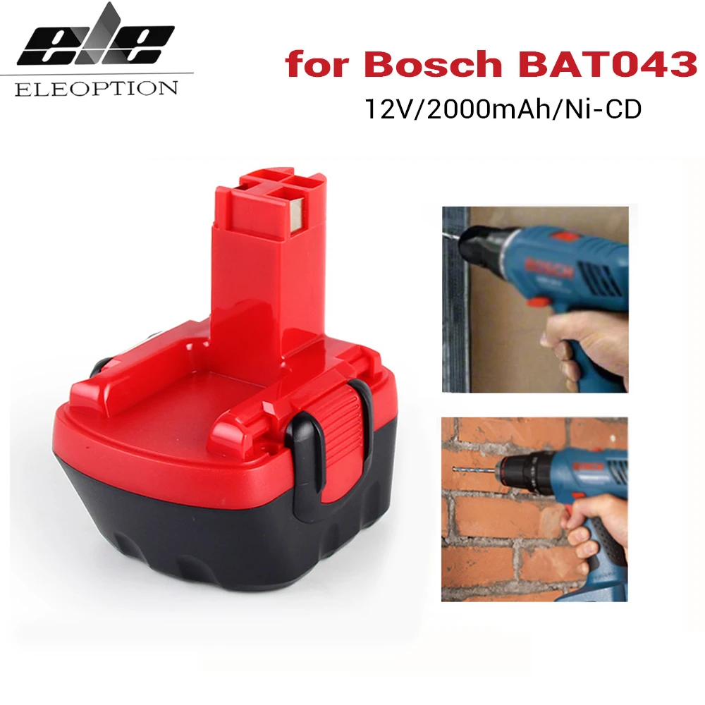 Аккумулятор ELEOPTION BAT043 2000 мАч NI-CD для дрели Bosch 12 В, GSR 12 VE-2,GSB 12 VE-2,PSB 12 VE-2, PSR 12-2 BAT045 BTA120 
Аккумулятор ELEOPTION BAT043 2000 мАч NI-CD для дрели Bosch 12 В, GSR 12 VE-2,GSB 12 VE-2,PSB 12 VE-2, PSR 12-2 BAT045 BTA120