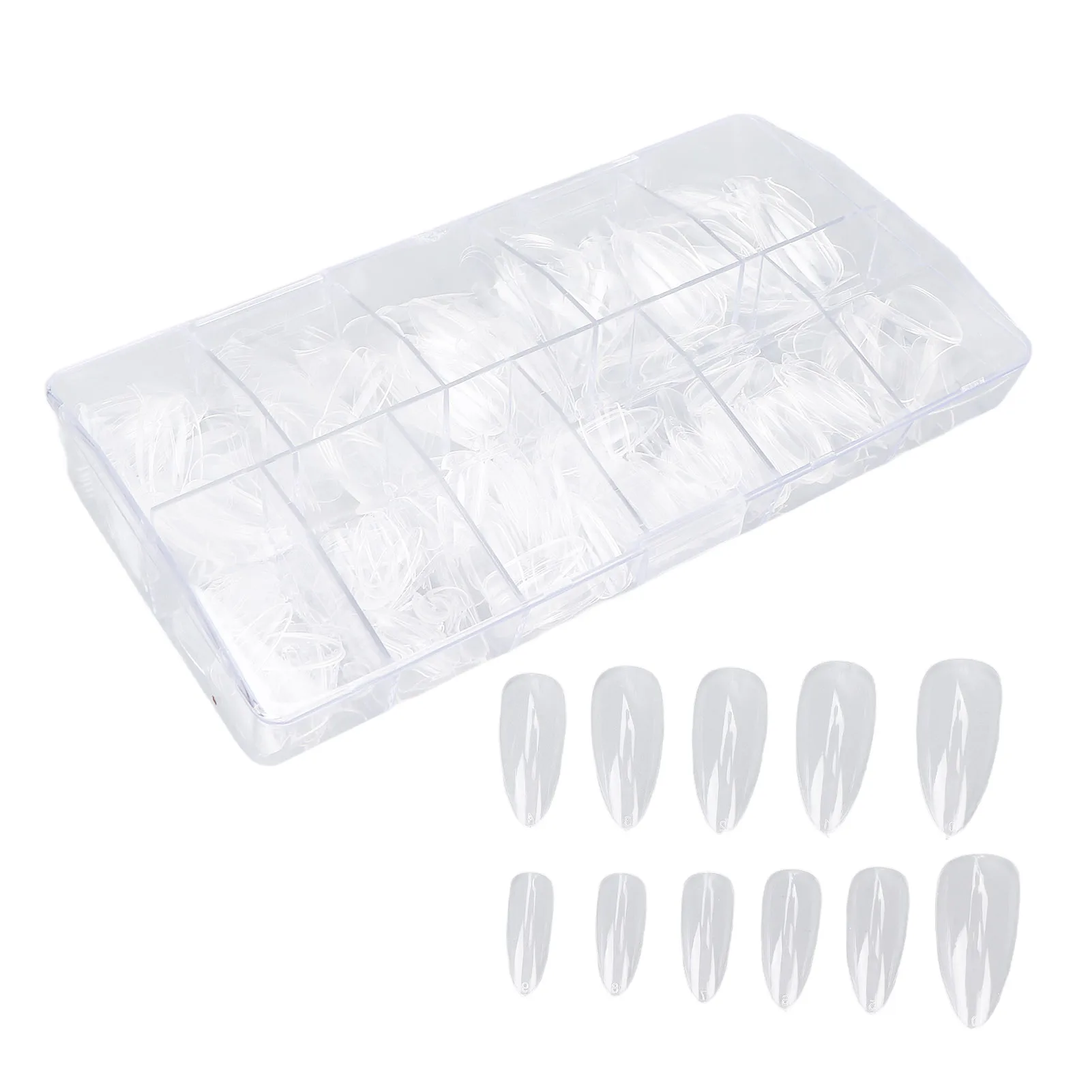 500pcs Transparent Nail Tip Professional Home Salon Portable DIY Fake False Nail Set Accessory for Women 
500pcs Transparent Nail Tip Professional Home Salon Portable DIY Fake False Nail Set Accessory for Women