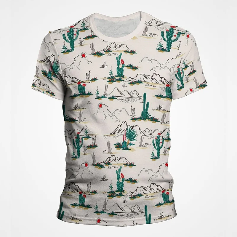 

Tropical Seaside Coconut Tree Cactus Vacation Rainforest 3D Print T shirt Fashion Streetwear T-Shirt Men Women Cool Tops Tee