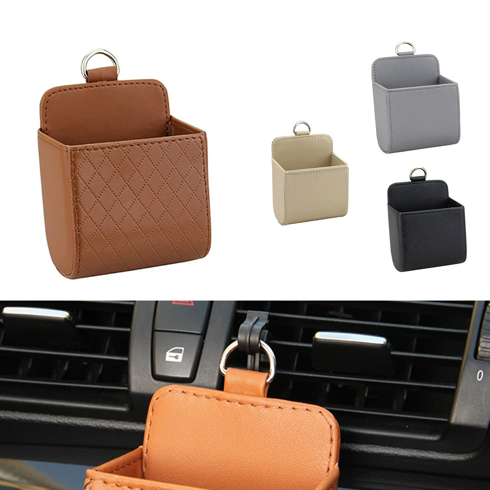 Car Storage Bag Air Vent Dashboard Tidy Hanging Leather Organizer Box Glasses Phone Holder Storage Organizer Car Accessories
Car Storage Bag Air Vent Dashboard Tidy Hanging Leather Organizer Box Glasses Phone Holder Storage Organizer Car Accessories