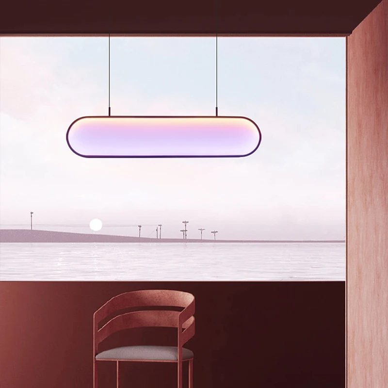 App Control RGB LED Light Minimalist Smart Ceiling Chandeliers Sunset Dimmable Fashion Modern Home Decoration Hanging Lamps Room
App Control RGB LED Light Minimalist Smart Ceiling Chandeliers Sunset Dimmable Fashion Modern Home Decoration Hanging Lamps Room