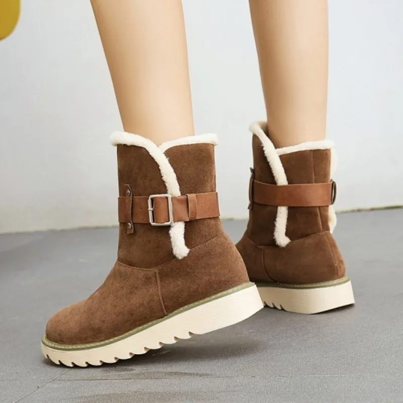 Ladies Ankle Boots Women Winter Warm Plush Fur Snow Boots Suede Leather Shoes Low Heels Botas Mujer Invierno Female Footwear
Ladies Ankle Boots Women Winter Warm Plush Fur Snow Boots Suede Leather Shoes Low Heels Botas Mujer Invierno Female Footwear