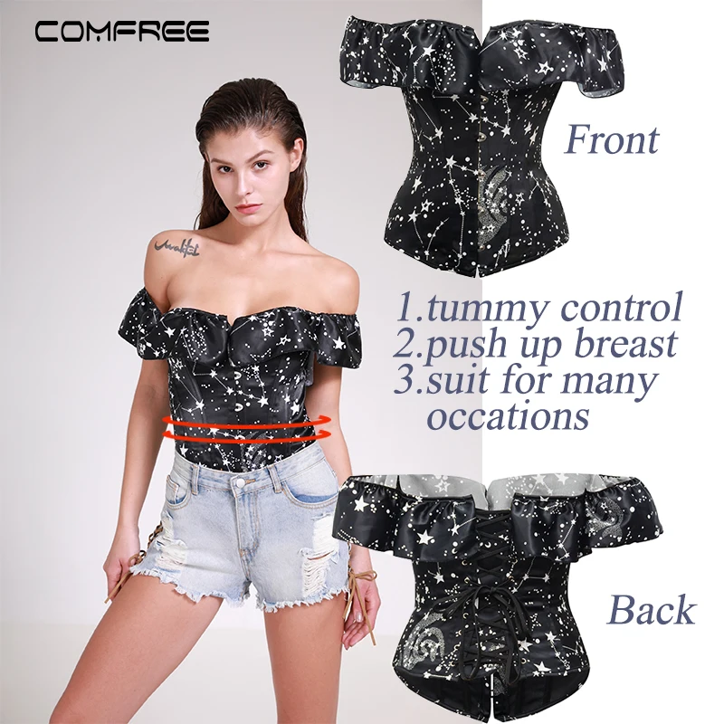 Women Corset Gothic Bustier Burlesque Tops Vintage Gorset Palace Corselet Waist Trainer Body Shaper Tummy Slimming Top
Women Corset Gothic Bustier Burlesque Tops Vintage Gorset Palace Corselet Waist Trainer Body Shaper Tummy Slimming Top