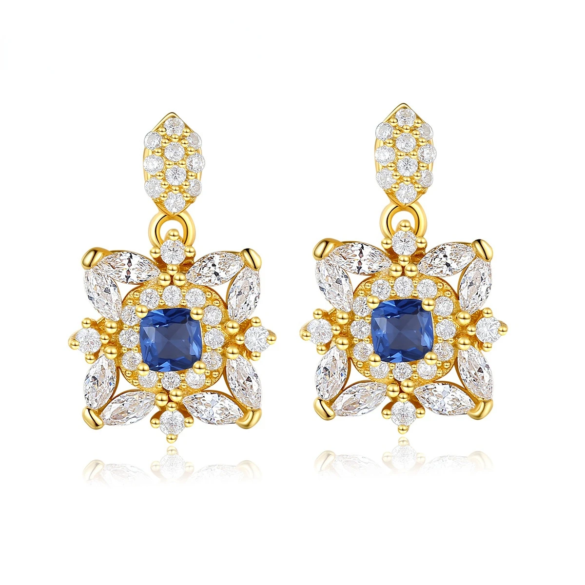 S925 silver retro inlaid artificial sapphire earrings earrings female zircon flower shiny Earrings Korean Earrings
S925 silver retro inlaid artificial sapphire earrings earrings female zircon flower shiny Earrings Korean Earrings