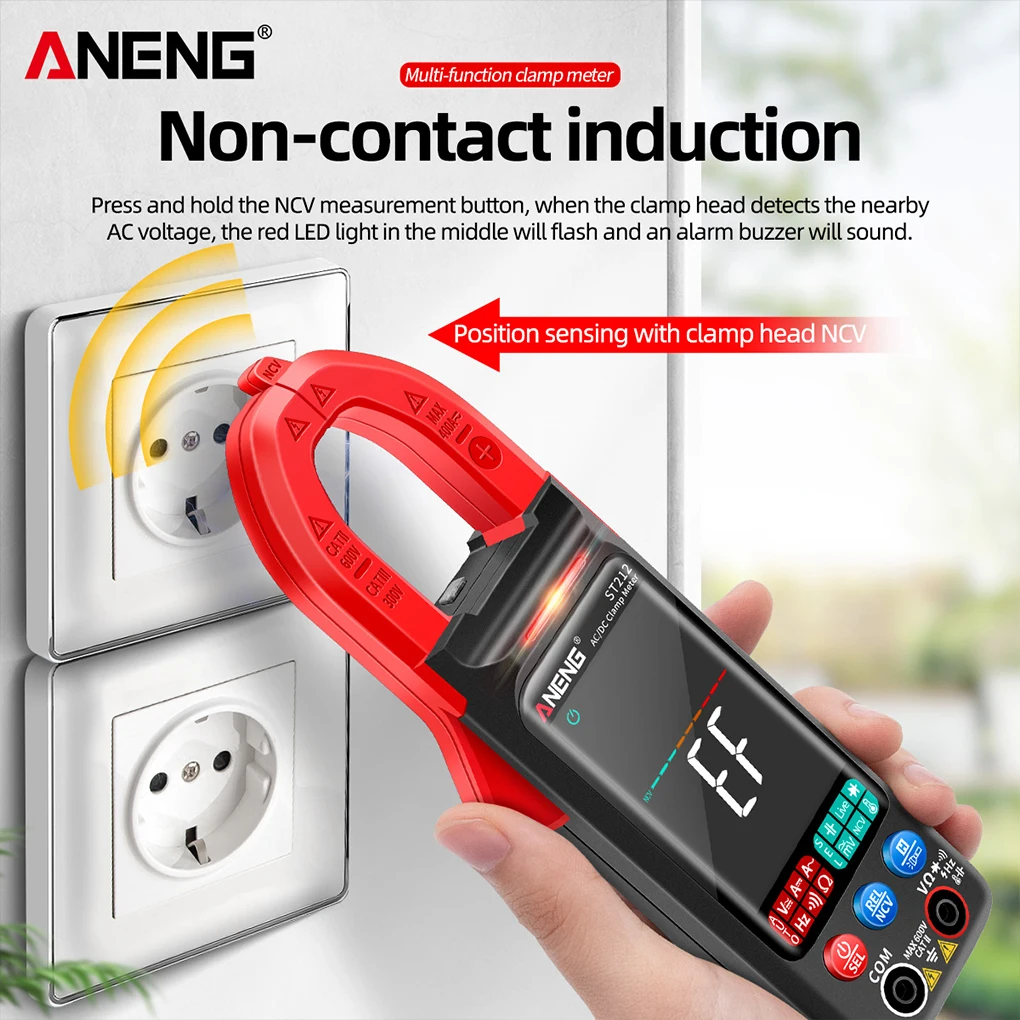 ANENG ST212 DC/AC Current Digital Clamp Meter Multimeter LCD Tester Current Resistance Capacitance Continuity Detector Meter
ANENG ST212 DC/AC Current Digital Clamp Meter Multimeter LCD Tester Current Resistance Capacitance Continuity Detector Meter