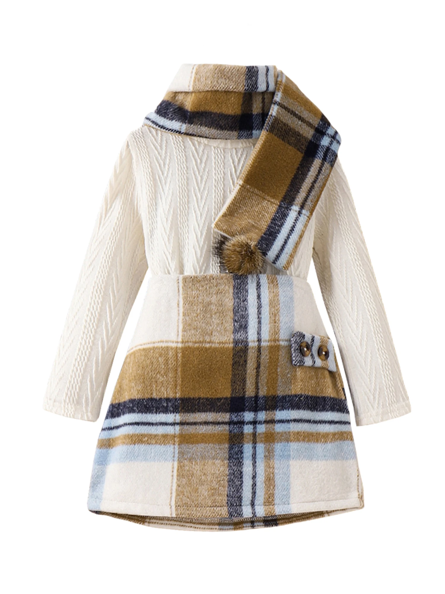 Kids Toddler Little Girl Fall Winter Outfit Long Sleeve Hooded Jacket Knit Sweater Top Plaid Mini Skirt Clothes Set 
Kids Toddler Little Girl Fall Winter Outfit Long Sleeve Hooded Jacket Knit Sweater Top Plaid Mini Skirt Clothes Set