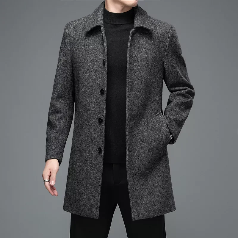 2022New Quality Mens Winter Jackets and Coats Business Casual Woolen Jackets Coats Long Overcoat Men Turn Down Collar Wool Blend
2022New Quality Mens Winter Jackets and Coats Business Casual Woolen Jackets Coats Long Overcoat Men Turn Down Collar Wool Blend