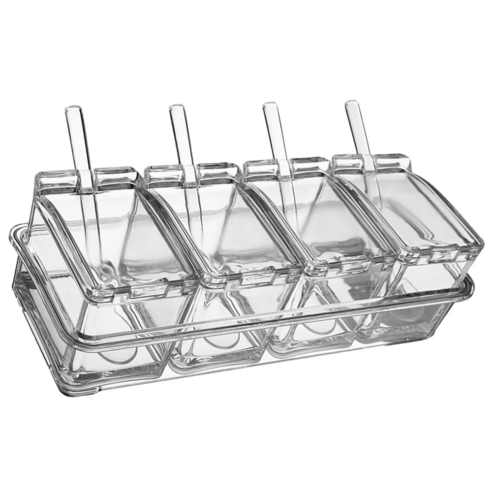 Seasoning Containers Multi-function Condiment Organizer With Lids Spice Accessory Set Salt For Countertop 
Seasoning Containers Multi-function Condiment Organizer With Lids Spice Accessory Set Salt For Countertop