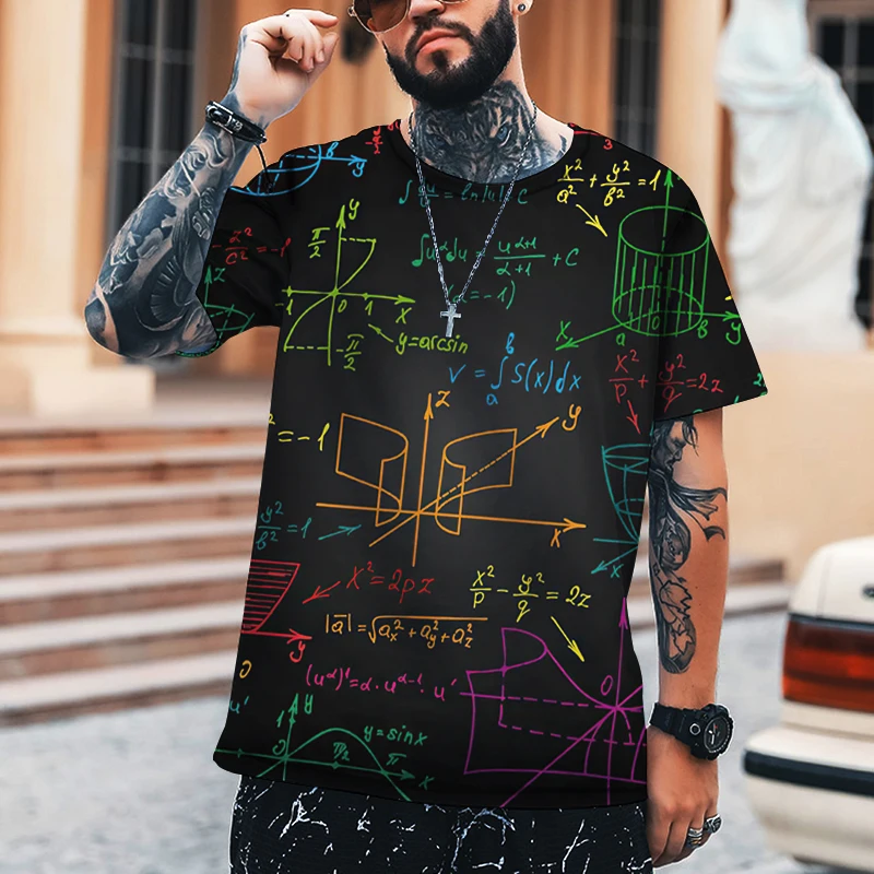 2022 Men's Shirt Mathematical Formula Fashion New Clothes 3D Printing Trendy T-shirt Round Neck Top Casual Oversize 5XL
2022 Men's Shirt Mathematical Formula Fashion New Clothes 3D Printing Trendy T-shirt Round Neck Top Casual Oversize 5XL