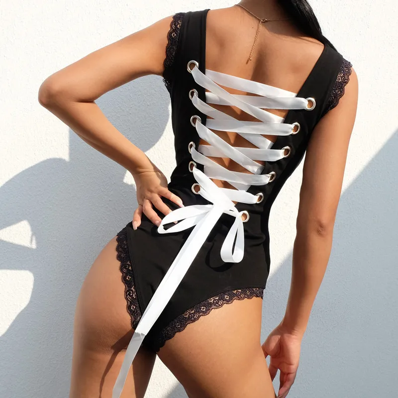 Sexy Bodysuit Lace Babydoll Lingerie Backless Straps Women's Underwear Teddy Lingere Exotic Costumes Temptation Sexy Jumpsuit
Sexy Bodysuit Lace Babydoll Lingerie Backless Straps Women's Underwear Teddy Lingere Exotic Costumes Temptation Sexy Jumpsuit
