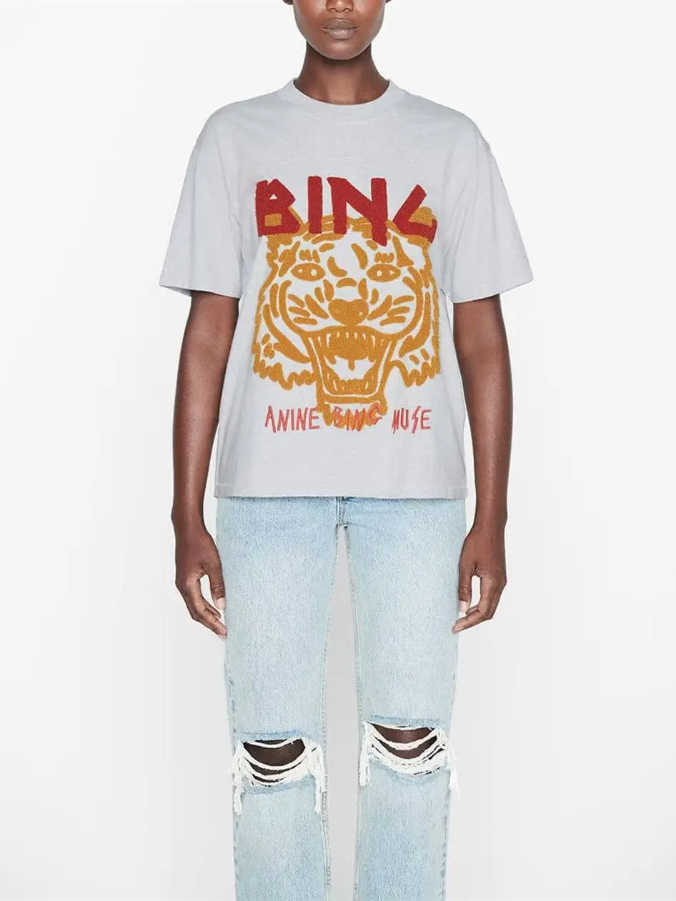 Tiger Head Letter Printed T-shirt for Women 2022 Summer New O-neck All-match Short Sleeve Fashion Casual Tees and Top
Tiger Head Letter Printed T-shirt for Women 2022 Summer New O-neck All-match Short Sleeve Fashion Casual Tees and Top