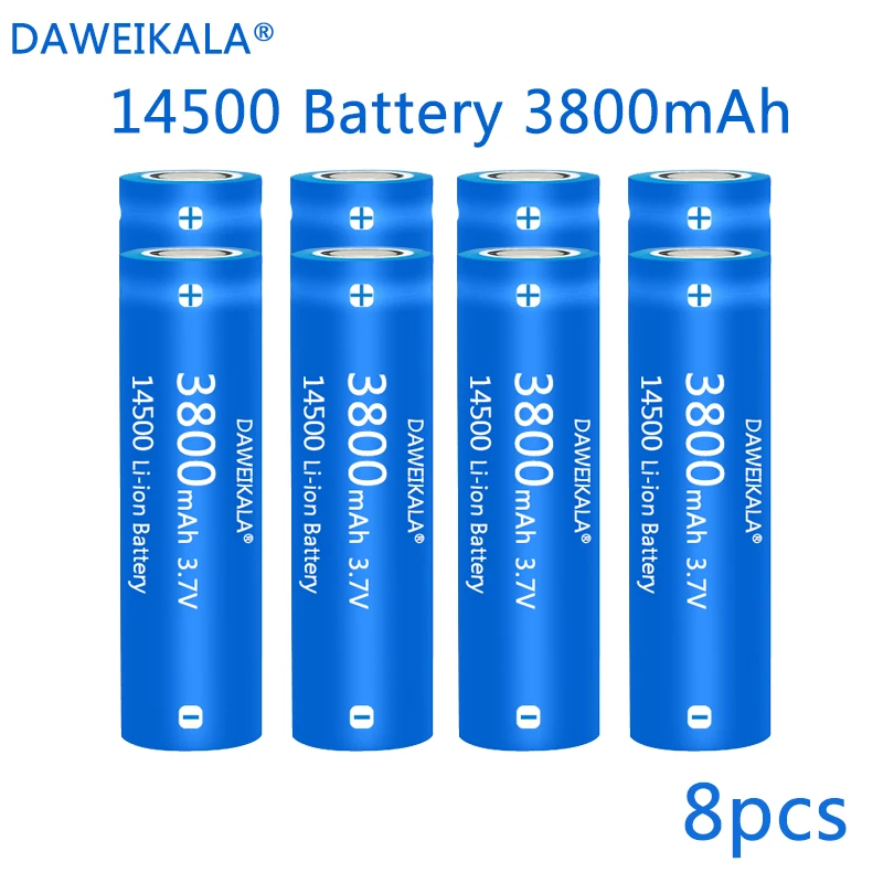 2022 New 8PCS EST 14500 lithium battery 3.7V 3800mah rechargeable battery for flashlight LED flashlight toys + free delivery
2022 New 8PCS EST 14500 lithium battery 3.7V 3800mah rechargeable battery for flashlight LED flashlight toys + free delivery