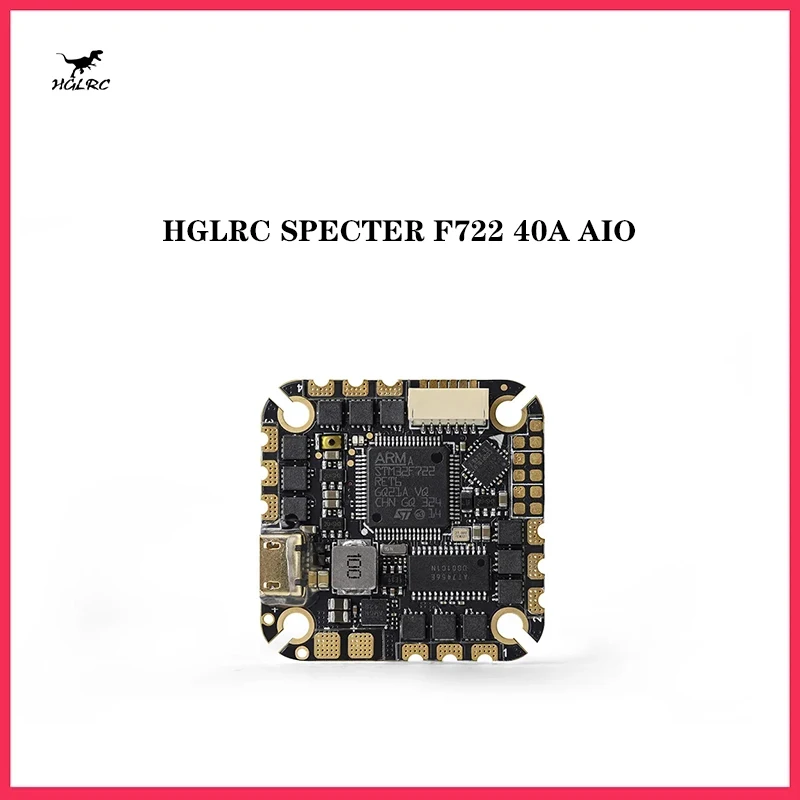 HGLRC SPECTER F722 40A AIO 4-6S Flight Controller MPU6000 40A ESC 25.5x25.5mm for 2-4 inch RC FPV Freestyle Drone
HGLRC SPECTER F722 40A AIO 4-6S Flight Controller MPU6000 40A ESC 25.5x25.5mm for 2-4 inch RC FPV Freestyle Drone