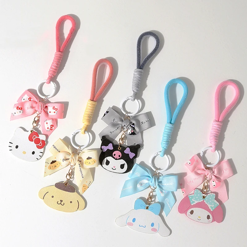 Kawaii Sanrio Keychain Bow Leather Bag Pendant Anime Kuromi Melody Hellokittys Student Sister Bracelet Gift for Girls
Kawaii Sanrio Keychain Bow Leather Bag Pendant Anime Kuromi Melody Hellokittys Student Sister Bracelet Gift for Girls
