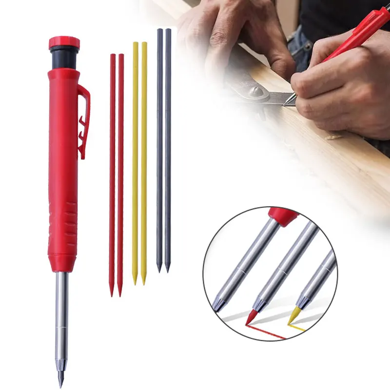 olid Carpenter Pencil set with wood tool mechanical pencil 3 color refill adjustable construction tool wood work marker scribe
olid Carpenter Pencil set with wood tool mechanical pencil 3 color refill adjustable construction tool wood work marker scribe