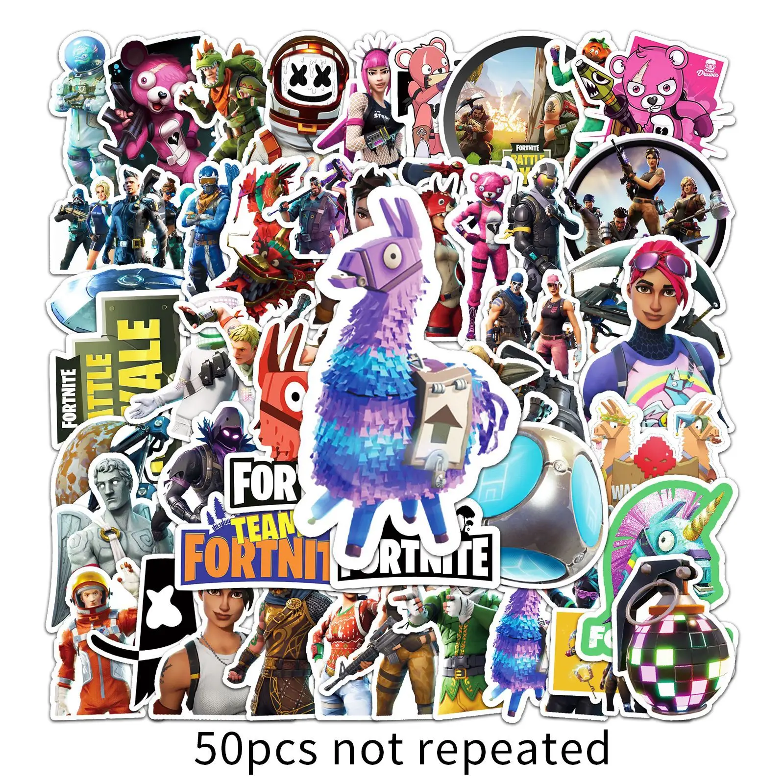 50 Pcs/set Original Fortnite Games Graffiti Stickers for Laptop Skateboard Bike Helmet Luggage Motorcycle Waterproof Decal Toys
50 Pcs/set Original Fortnite Games Graffiti Stickers for Laptop Skateboard Bike Helmet Luggage Motorcycle Waterproof Decal Toys