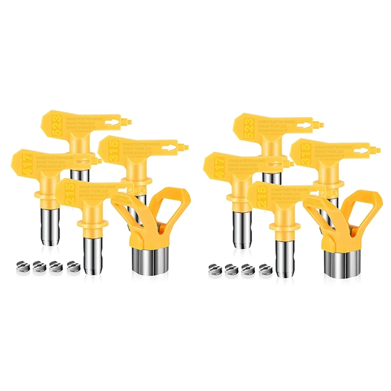 10Pcs Reversible Airless Paint Nozzles With Tip Guard Set, Sprayer Paint Machine And Spraying Parts(215 315 417 523)
10Pcs Reversible Airless Paint Nozzles With Tip Guard Set, Sprayer Paint Machine And Spraying Parts(215 315 417 523)