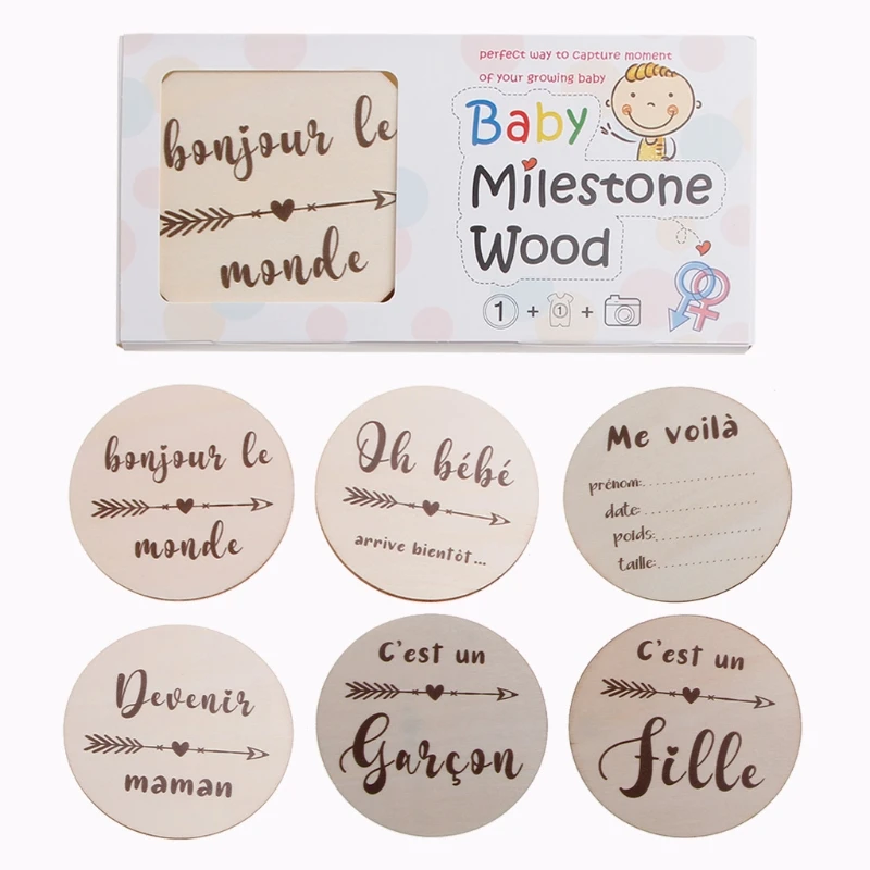 6 Pcs/Set Handmade Baby Milestone Cards Infants Birth Growth Album Photography Props Newborn Monthly Recording Cards French Love
6 Pcs/Set Handmade Baby Milestone Cards Infants Birth Growth Album Photography Props Newborn Monthly Recording Cards French Love