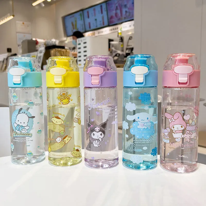 

550 мл Sanrio чашка для воды мультфильм Cinnamoroll My Melody бутылка для воды аниме кавайная Милая Студенческая портативная спортивная чашка для воды подарок для детей