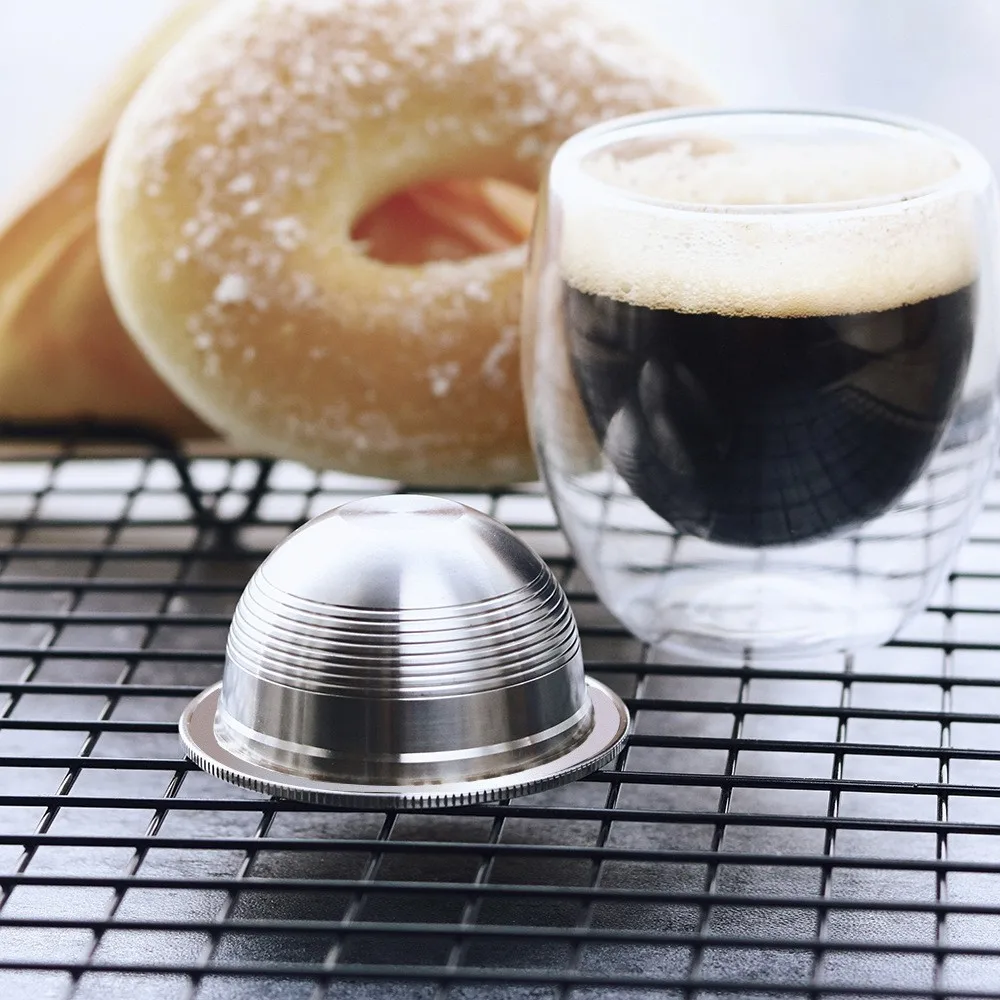 

Многоразовый фильтр для кофе в капсулах из нержавеющей стали для кофемашины Nespresso Vertuoline GCA1, совместим с Vertuo Plus