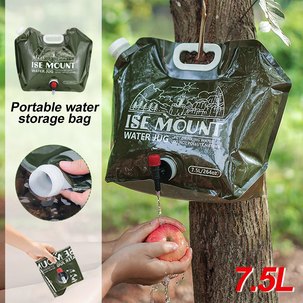 7.5L Outdoor Folding Water Storage Bag Large Capacity Plastic Bucket With Valve Camping Supplies Portable Water Bag
7.5L Outdoor Folding Water Storage Bag Large Capacity Plastic Bucket With Valve Camping Supplies Portable Water Bag